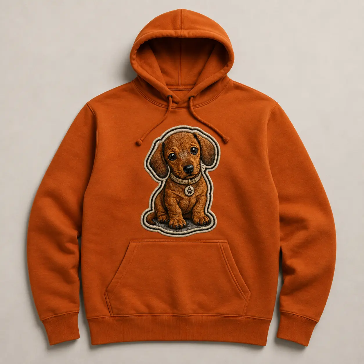 Personalised pet portrait hoodie made by Silly Sausage